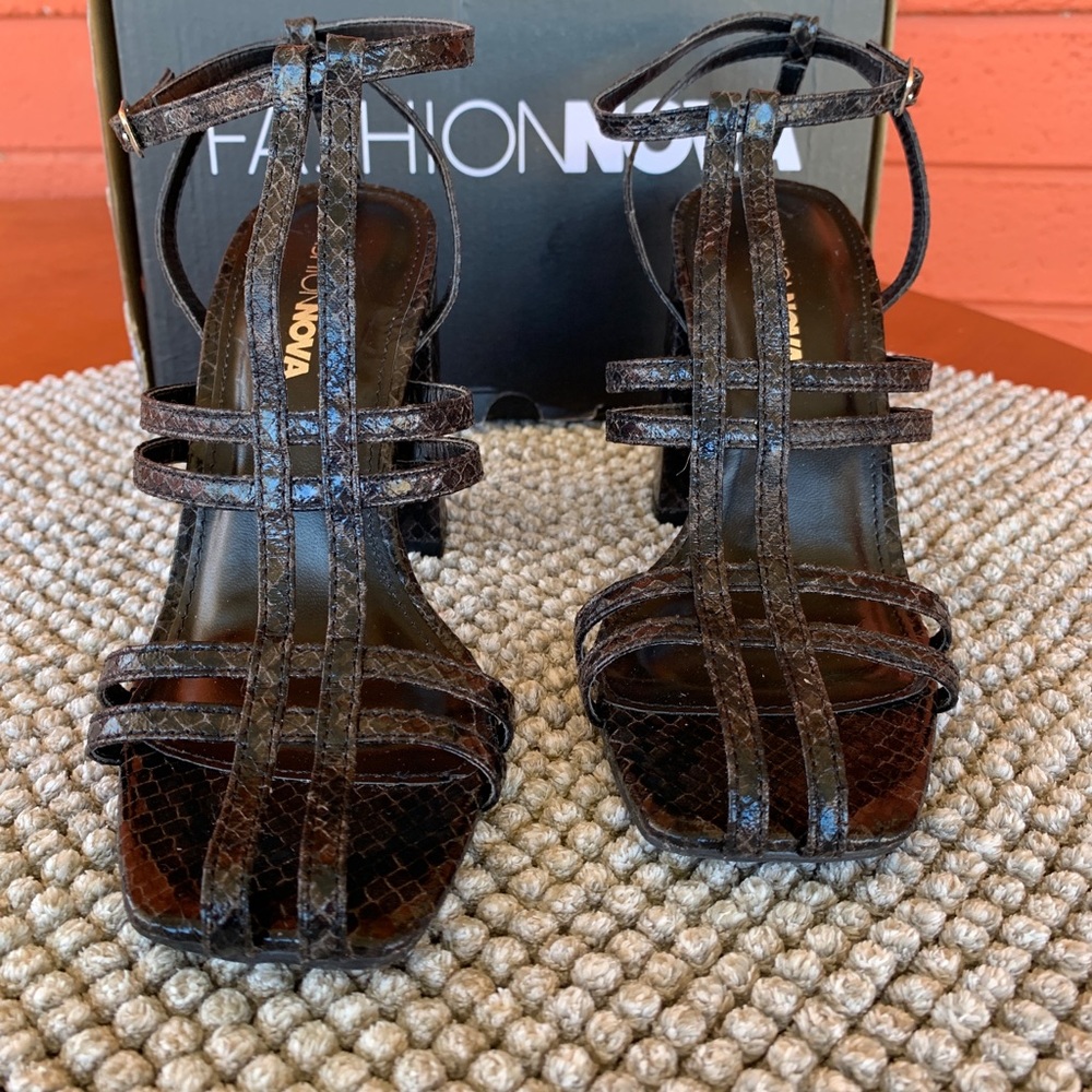 FashionNova Black Block Heels
